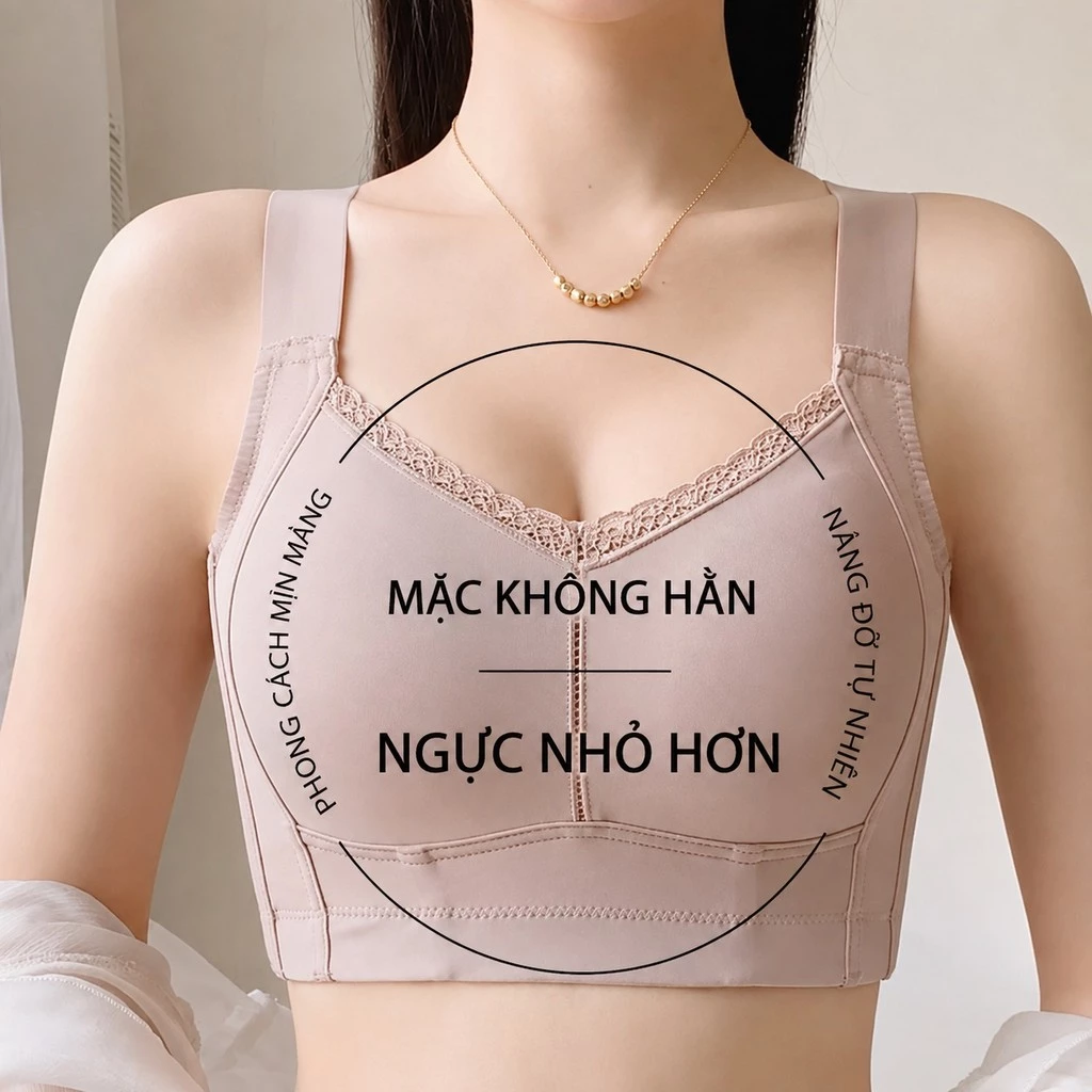 Áo ngực điều chỉnh dáng không đường may, giảm béo ngực hiệu quả, nâng đỡ tốt, chống trôi dây, mặc suốt ngày