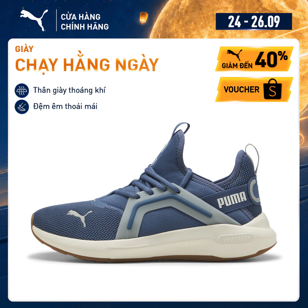 Giày Chạy Bộ PUMA Unisex Softride Enzo 5 Dark Indigo-Warm White Màu Xanh