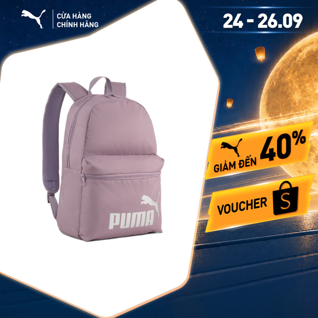 Balo Thời Trang PUMA Unisex PHASE Backpack Plum Jam-Silver Màu Tím