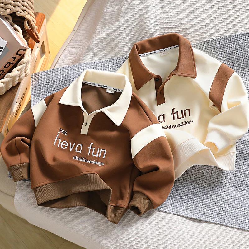 Áo Polo Dài Tay Bé Trai Bé Gái Size Đại 12 Tuổi - Áo Nỉ Bé Trai Hàn Quốc - Thời Trang Trẻ Em Moonbe Áo Yes Ateve