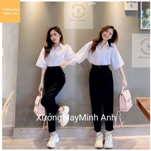 Quần Baggy Nữ Cạp Cao Vải Tuyết Mưa  Quần Tây NỮ Lưng Cao Đi Học Đi Làm Siêu Xinh MA333