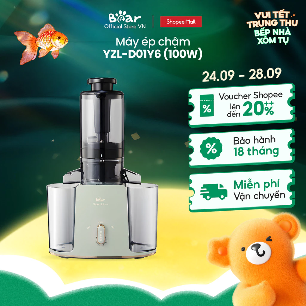 Máy ép chậm đa năng Bear YZJ-D01Y6 - Hàng Chính Hãng