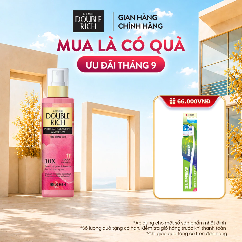 [CHÍNH HÃNG ĐỘC QUYỀN] Nước xịt dưỡng tóc Double Rich Hương gấp 10X lần keratin mềm mượt thơm lâu 24h 200ml