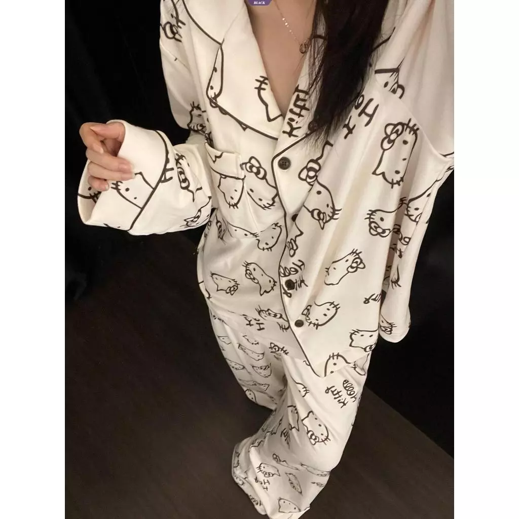 Bộ Đồ Ngủ Velvet Nữ Thu Đông, Dài Tay Quần Dài, Ấm Áp Phù Hợp Mặc Tại Nhà