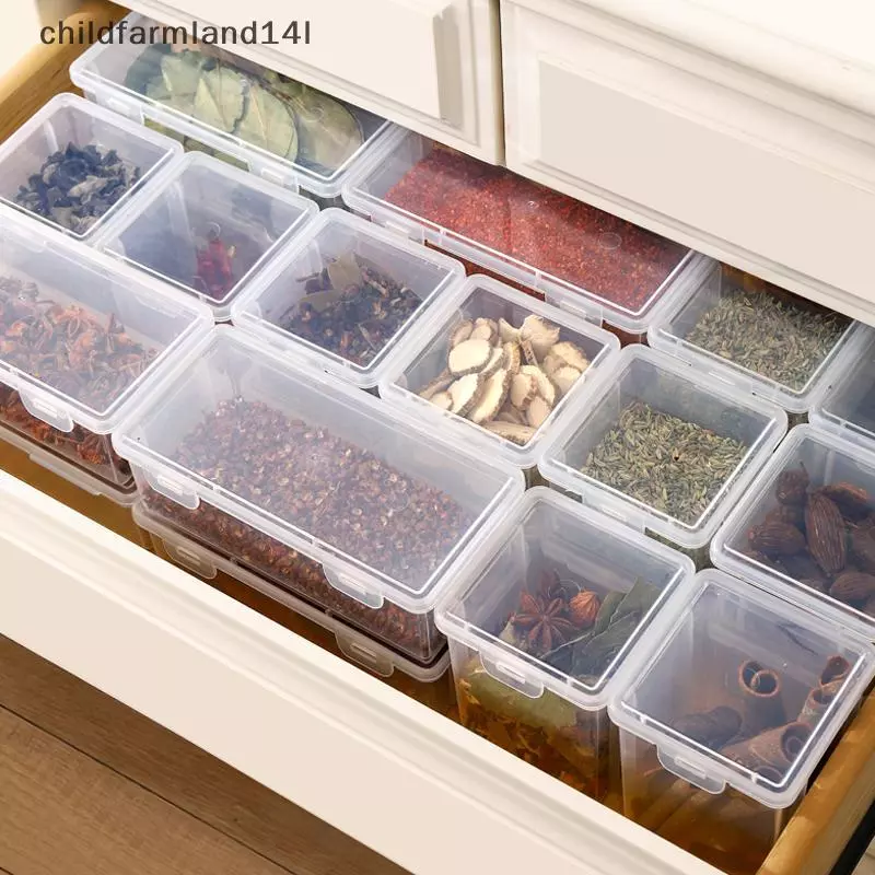 Tủ Lạnh Hộp Bảo Quản Gia Vị Sub-Paage Ngôi Sao Anise Quế Khô Ớt Chia Hộp Kín Tươi Có Nắp Dụng Cụ Nhà Bếp