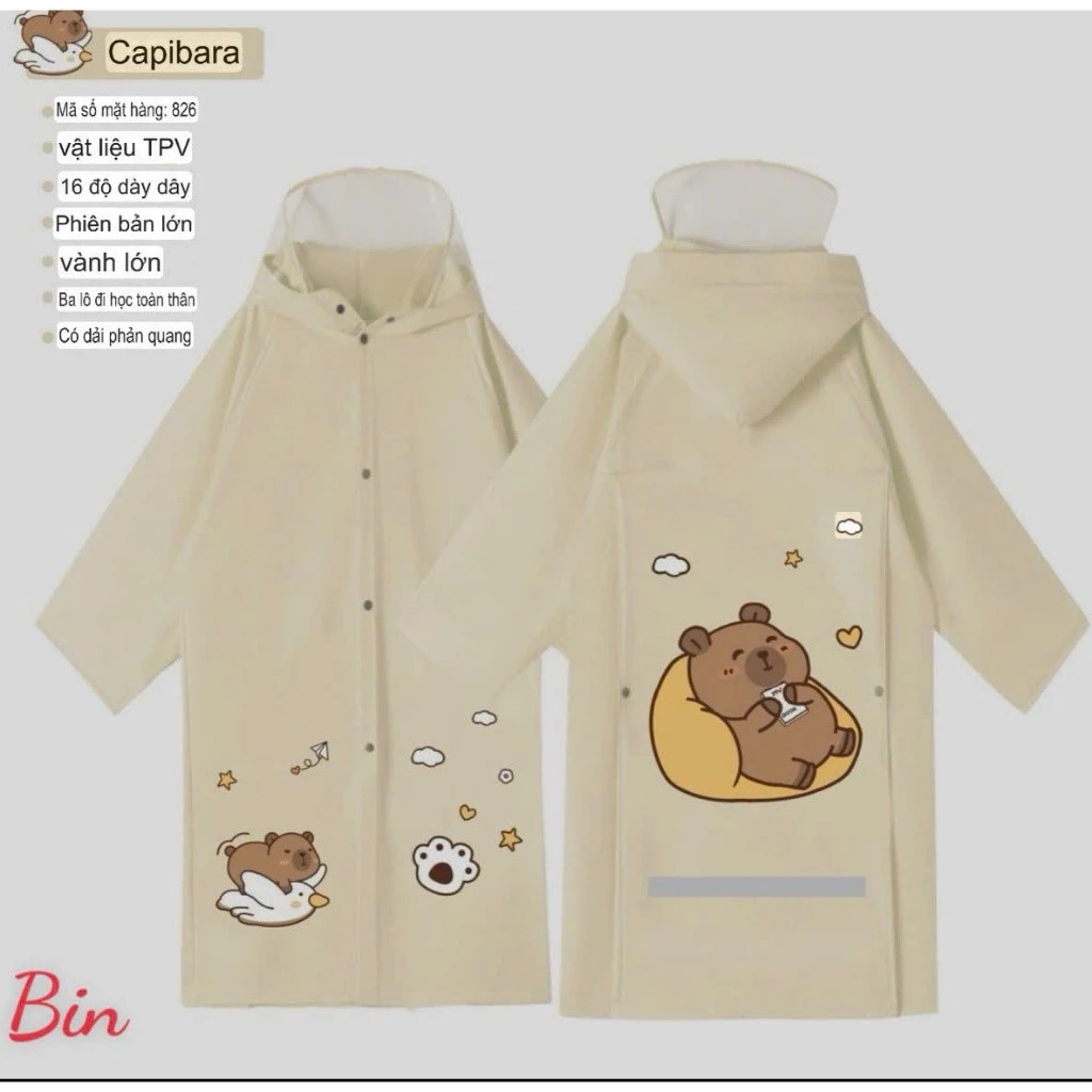 🎉🎒 ÁO MƯA TRẺ EM SIÊU DỄ THƯƠNG – MẪU MỚI 2026 🎒🎉