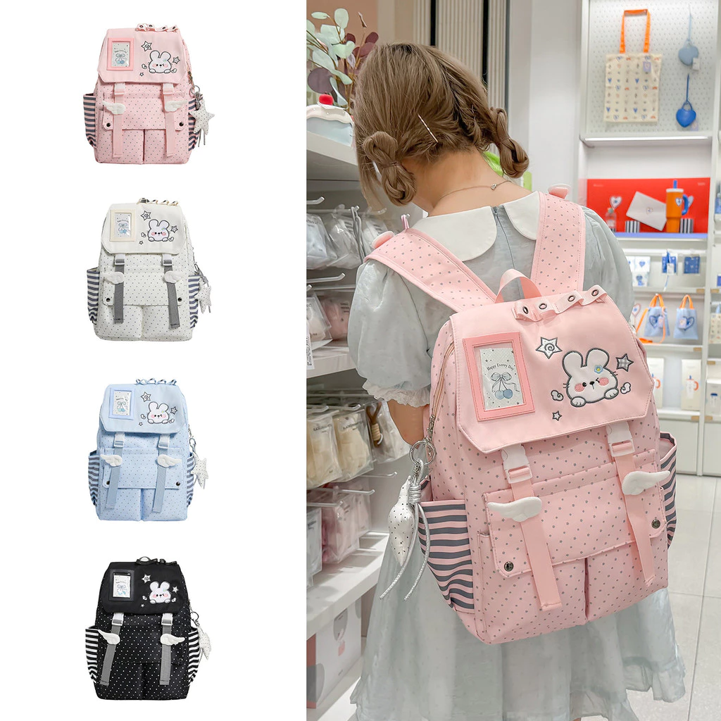 Phong Cách Mới Học Sinh Schoolbag ins Girl Preppy Style Niche Design Ba Lô Nữ Phiên Bản Hàn Quốc Ba Lô Dung Tích Lớn