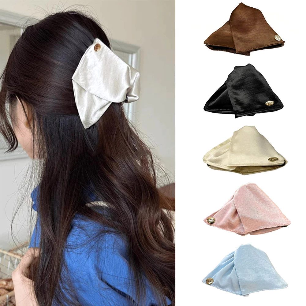 kẹp tóc nữ Kẹp ngoạm tóc tam giác,Thời Trang Nữ Tam Giác Vỏ Hình Lưới In Hình Tay Cầm Lớn Kẹp Tóc Kẹp Tóc
