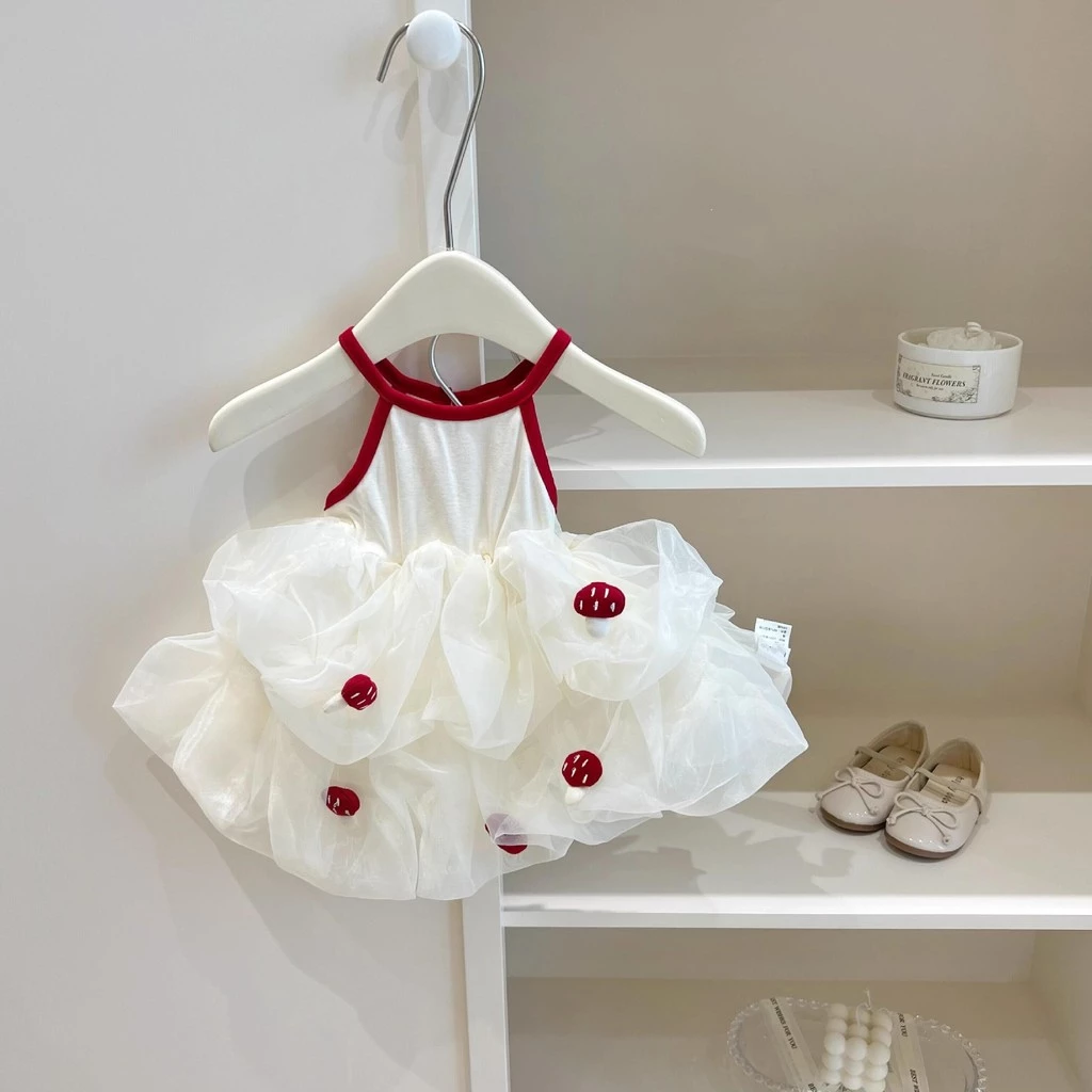 Đầm Bé Gái Mùa Hè Phong Cách Mới Trẻ Em Phong Cách Phương Tây Sling Pettiskirt