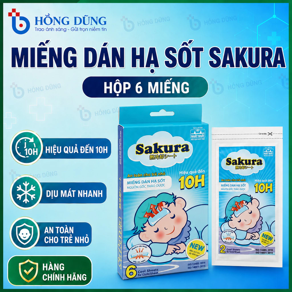 Miếng dán hạ sốt cho bé và người lớn