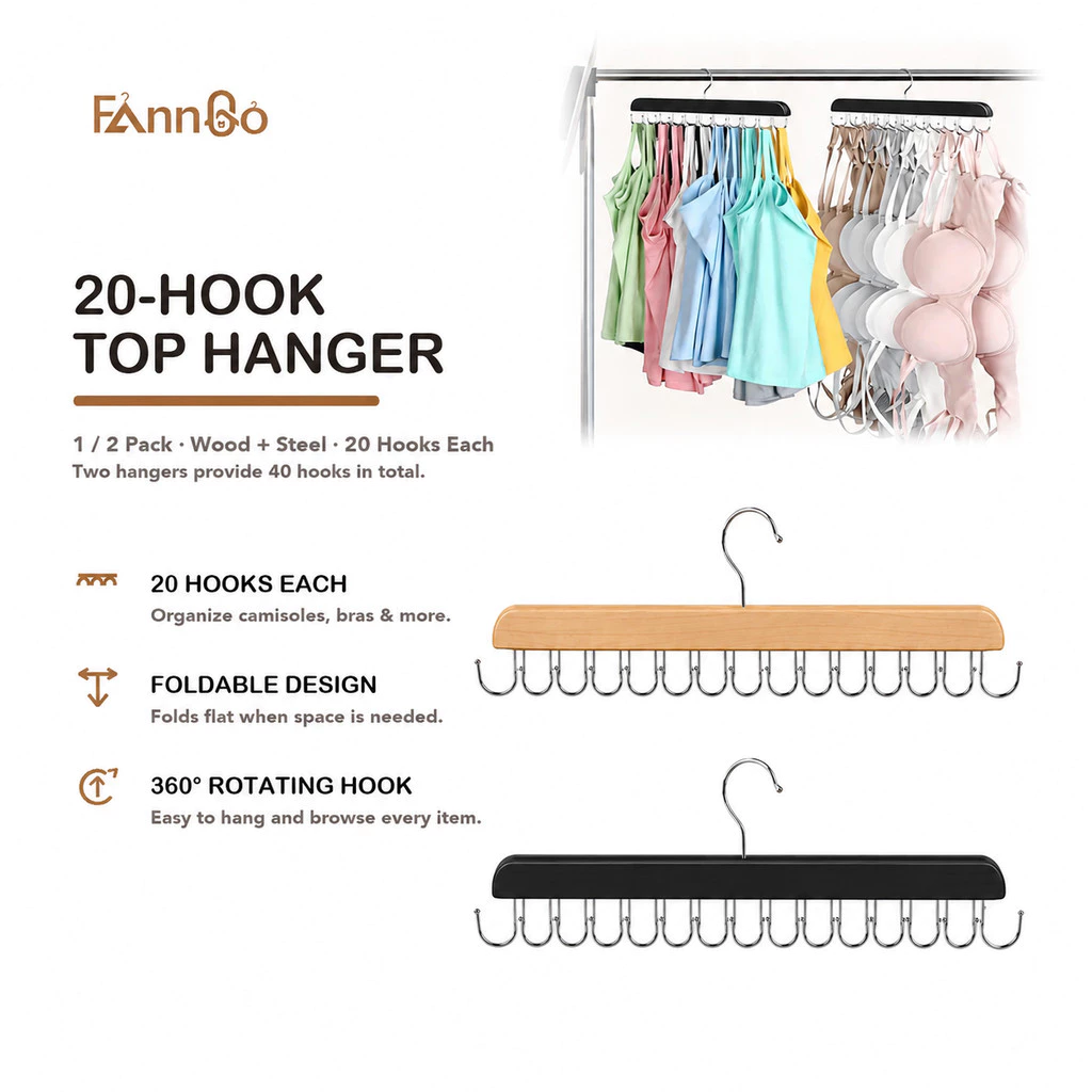 Hàng sẵn có Móc treo trên bể 40 móc Tủ quần áo bằng gỗ cao cấp Tiết kiệm không gian treo nhiều móc có thể gập lại để lưu trữ quần áo, Khăn quàng cổ Áo sắp xếp áo ngực cho tủ lạnh căn hộ ký túc xá