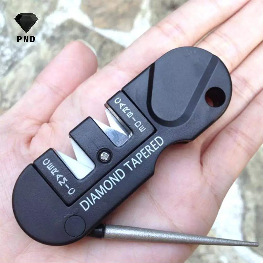 PND Máy Mài Kim Cương Dụng Cụ Cắm Trại Bánh Răng Làm Sắc Nét Gốm Mài Cá Móc Nhà Thơ Carbide Đá Mài Ngoài Trời Dụng Cụ Di Động raoog