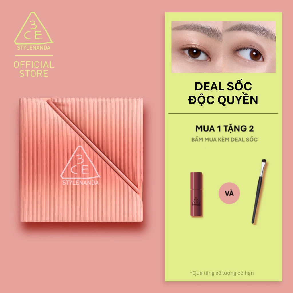 Bảng mắt phấn bơ đa năng 3CE Multi Eye Color Palette The Textile - 9 Màu Mịn Lì, Bám Siêu Lâu, Lên Màu Chuẩn