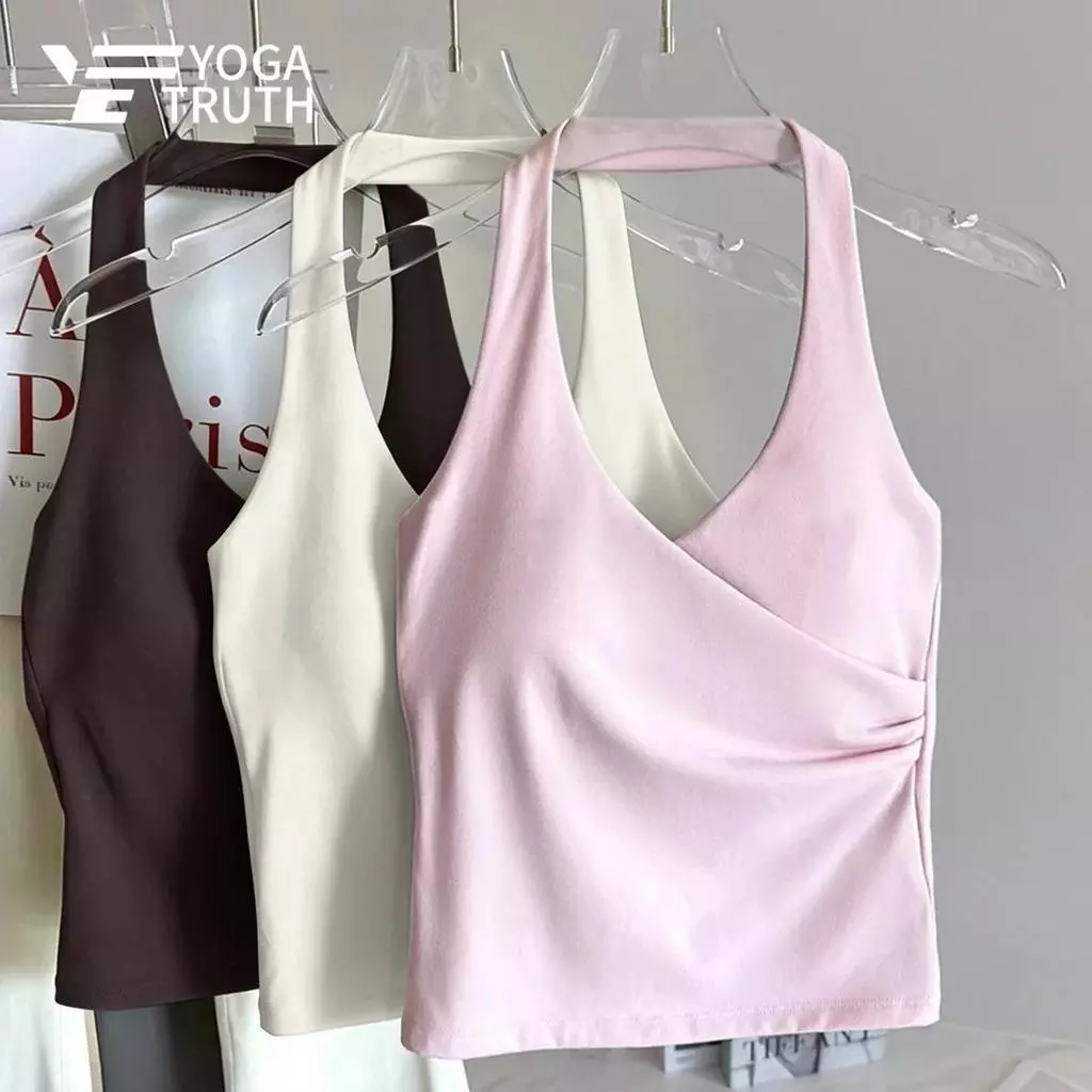 [YOGATRUTH] Áo Ngực Thể Thao Cổ Chữ V Gợi Cảm Dây Thời Trang Lưng Thấp Áo Ngực Khô Nhanh Gym Fitness