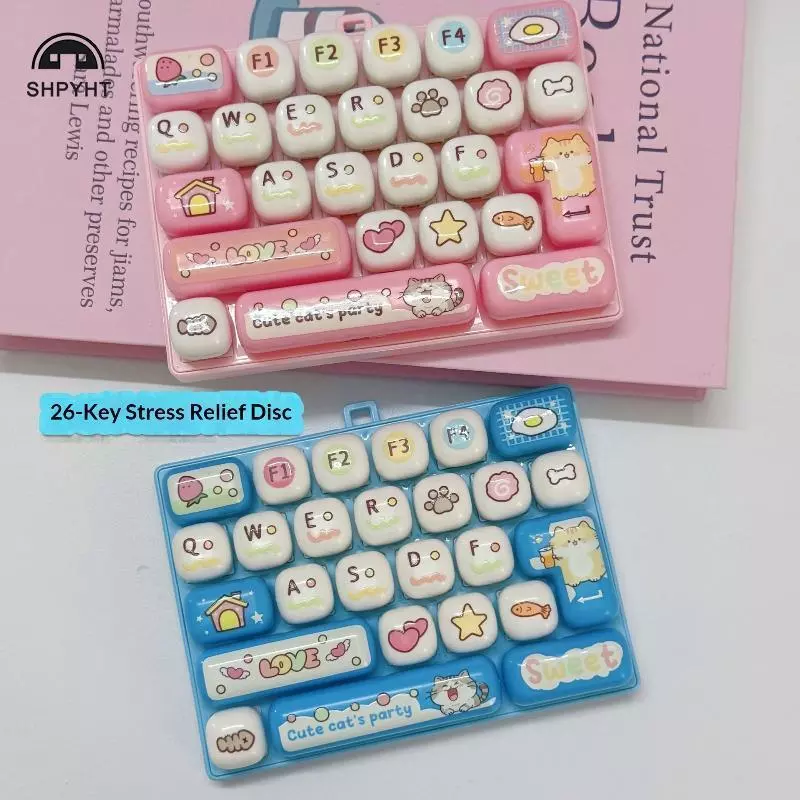 [SHPYHT] Bàn phím cơ nén dễ thương 26 phím Đồ chơi Fidget sáng tạo di động cho công việc văn phòng Thư giãn căng thẳng Mới