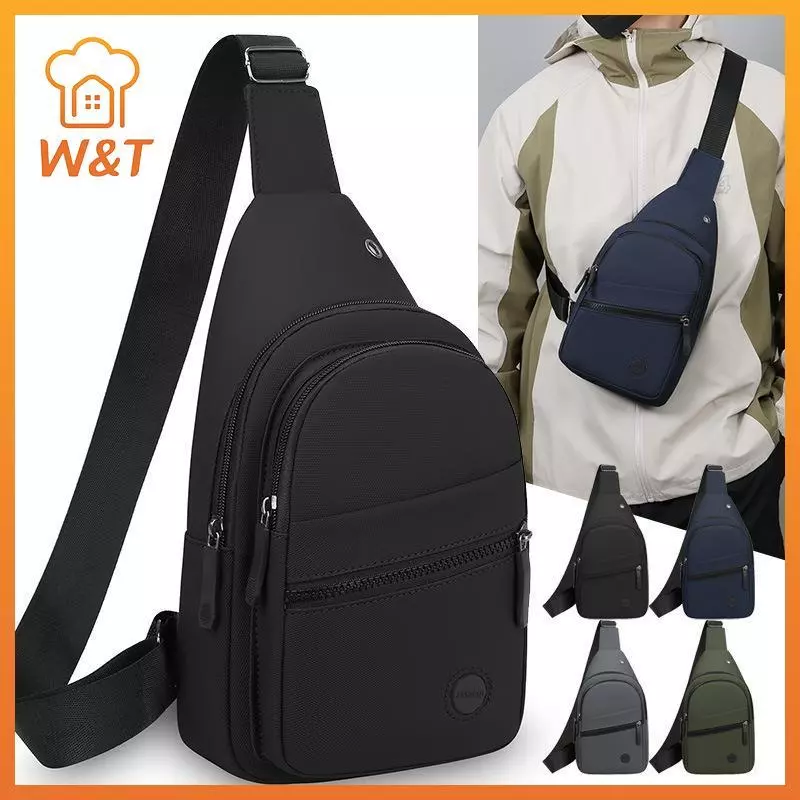 [W & T] Túi đeo chéo nam chống thấm nước nhẹ Túi đeo vai chống trầy xước dung tích lớn để đi bộ đường dài Du lịch đi lại Mới