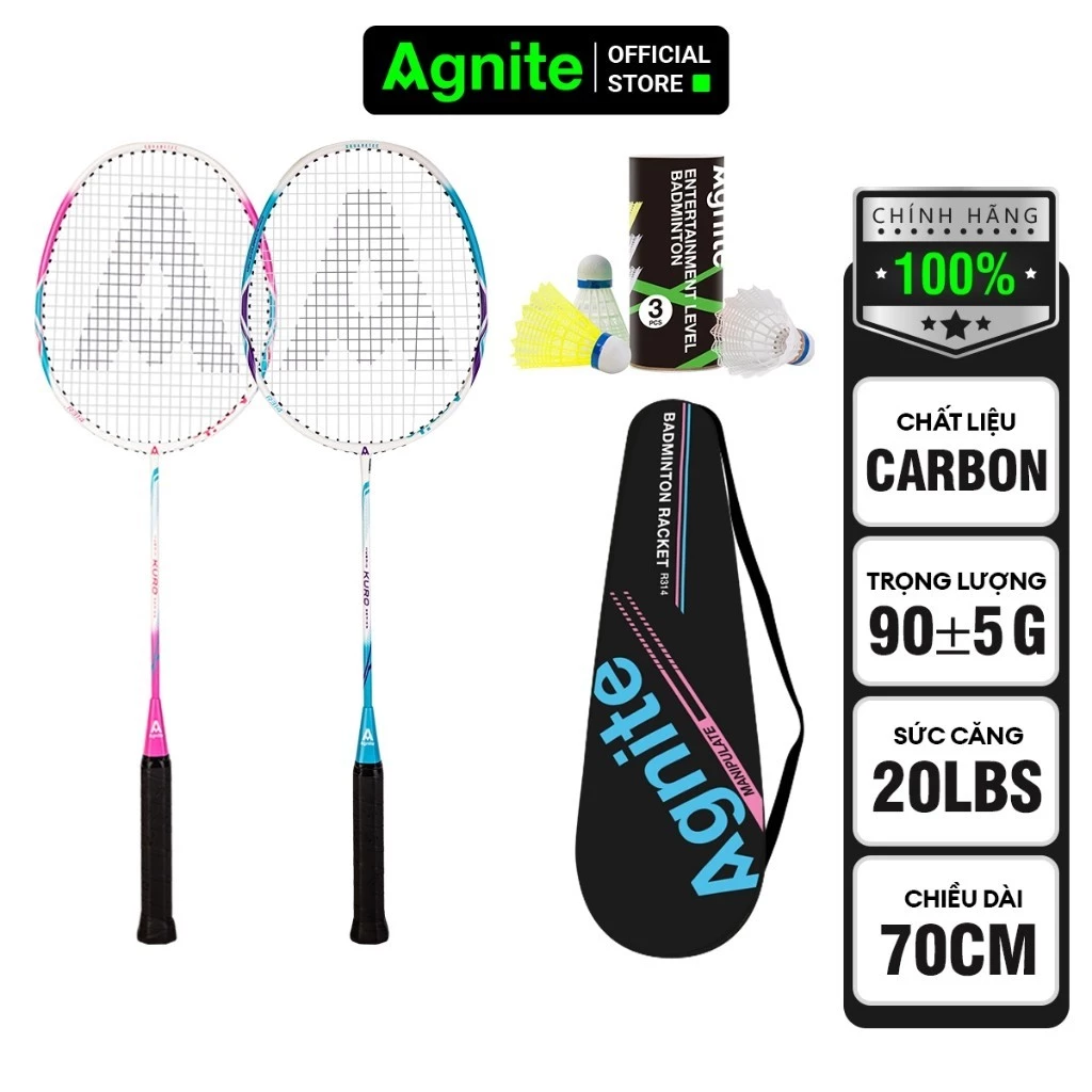 [MUA 3 GIẢM 30%] Bộ 2 vợt cầu lông cao cấp DELI, chất liệu hợp kim nhôm carbon siêu bền nhẹ tặng cầu, túi CHẤT LƯỢNG CAO