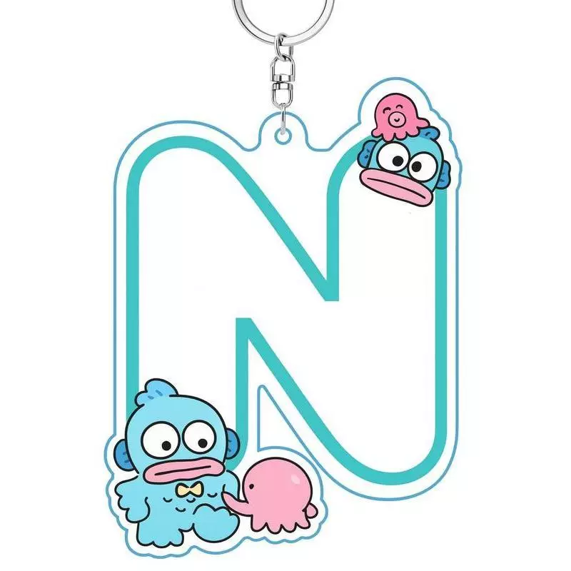 Móc Khóa cá hề Chữ Cái  Dễ Thương Mica 2 Mặt Thiết Kế Độc Đáo Chất Liệu NLP
