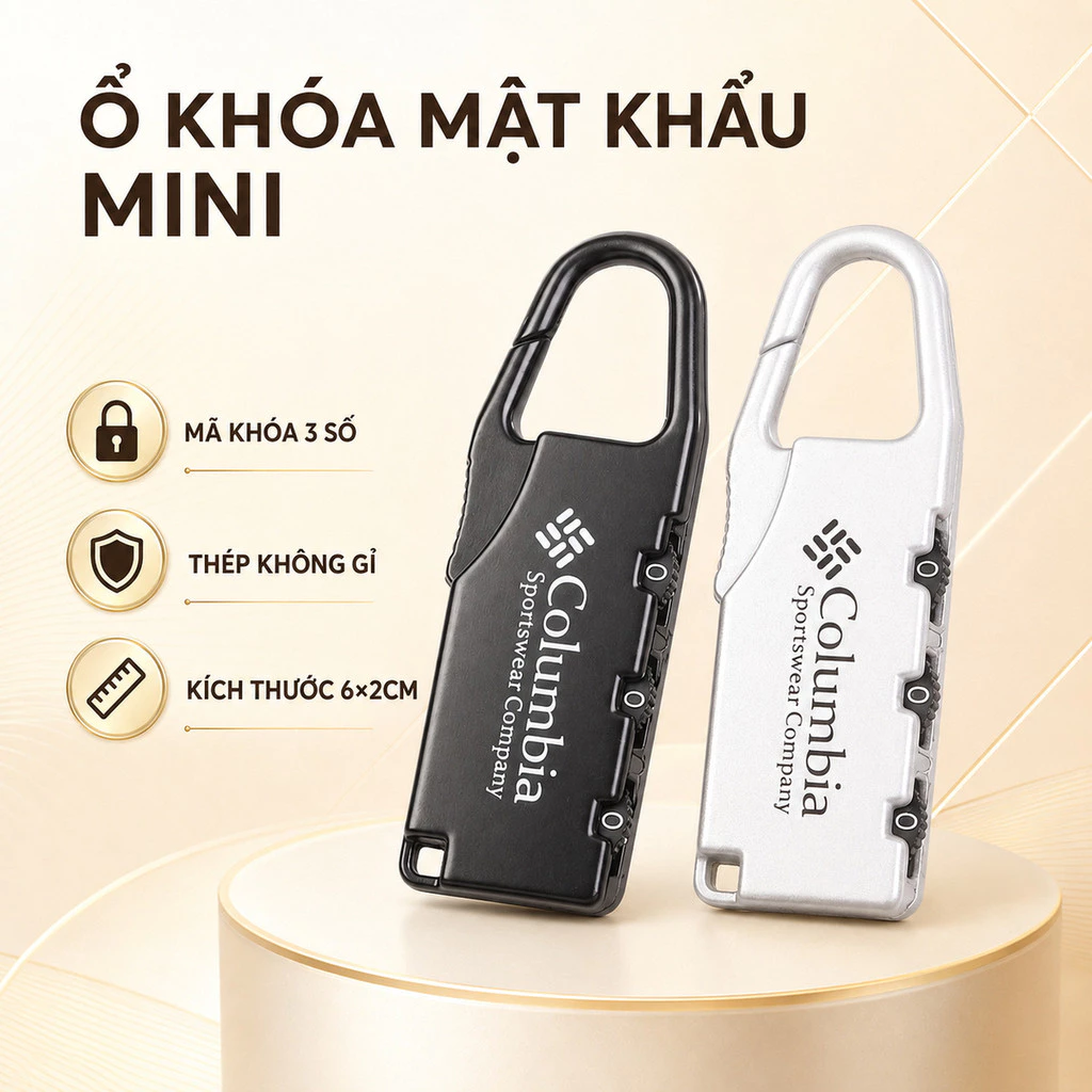 Ổ Khóa Mật Khẩu 3 Số Mini Du Lịch Colombia