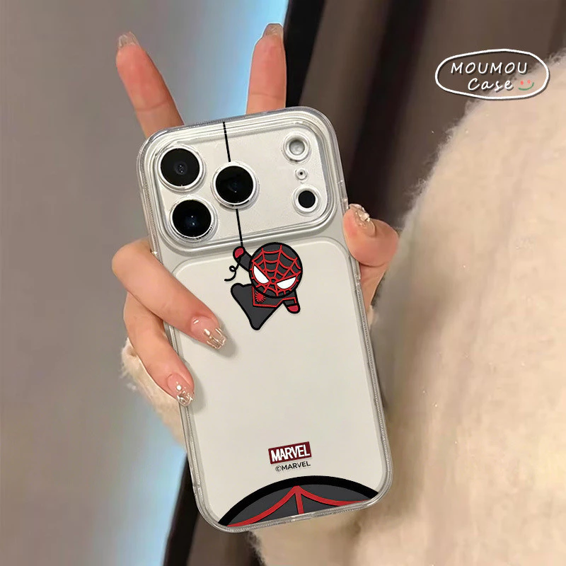 Ốp Lưng Cho IPhone 17 15 11 16 12 13 14 Pro Max 17AIR 16 15 7 8 14 Plus X XR Max Bìa mềm trong suốt hoạt hình người nhện