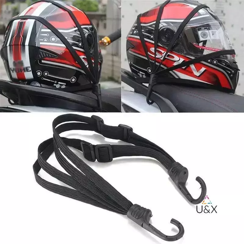 U & X Xe Máy Xe Đạp Hành Lý Dây Đeo Đa Năng Moto Mũ Bảo Hiểm Bánh Răng Cố Định Co Giãn Bule Dây Có Thể Thu Vào Hành Lý Lưới Cố Định Dây MỚI