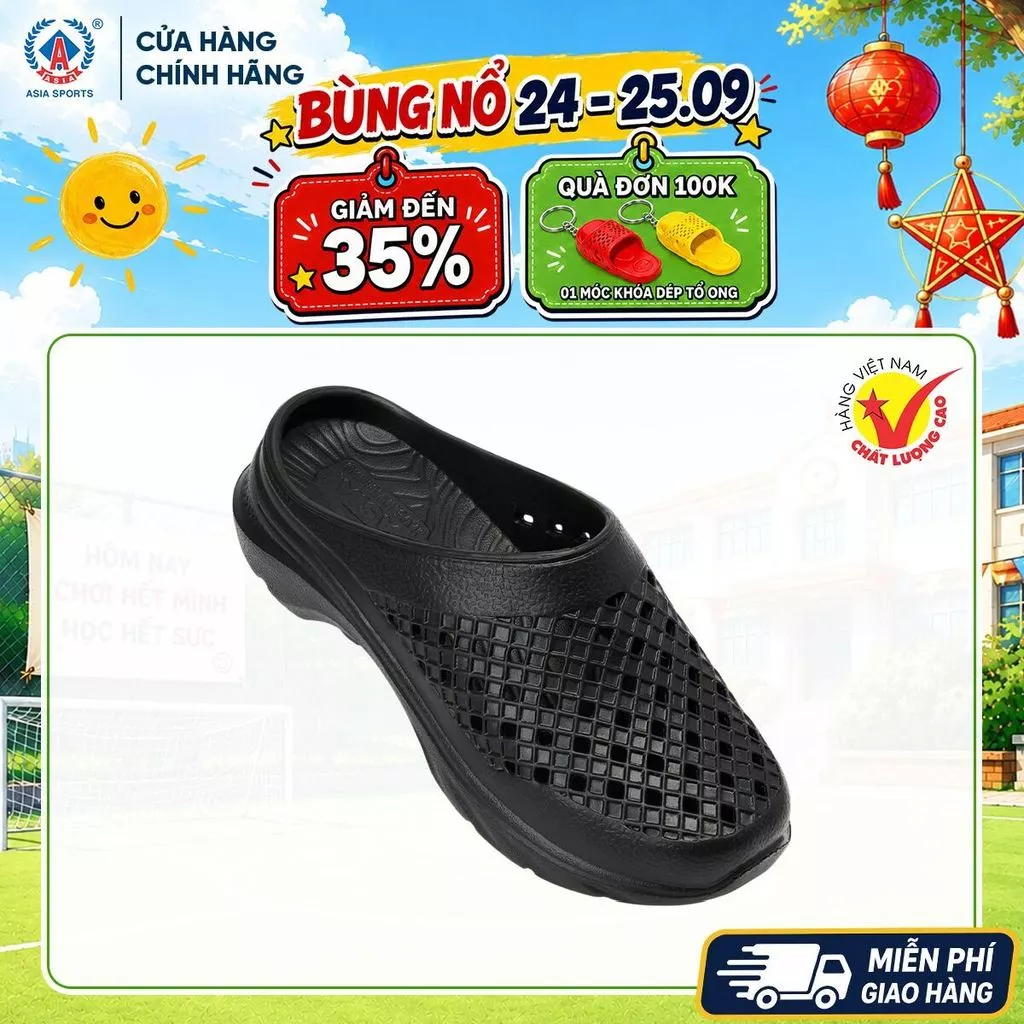 Dép Sục Nam ASIA Nhựa EVA Siêu Nhẹ Bít Mũi - Dép Rọ Nam Đa Dụng Thoáng Khí Đi Trong Nhà Đi Mưa Chống Trượt - DME400