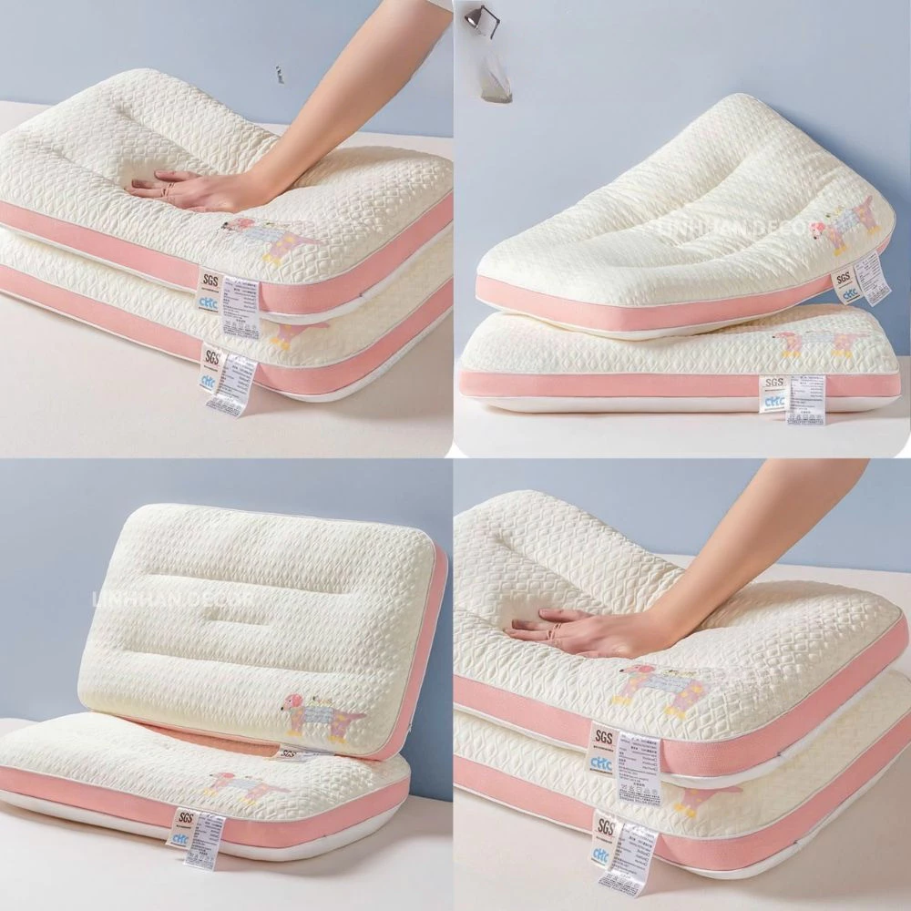 Gối Ngủ Băng Lạnh Siêu Mát Mỏng Êm Massage Mềm Mại Bảo Vệ Cột Sống Cho Người Lớn Và Trẻ Em