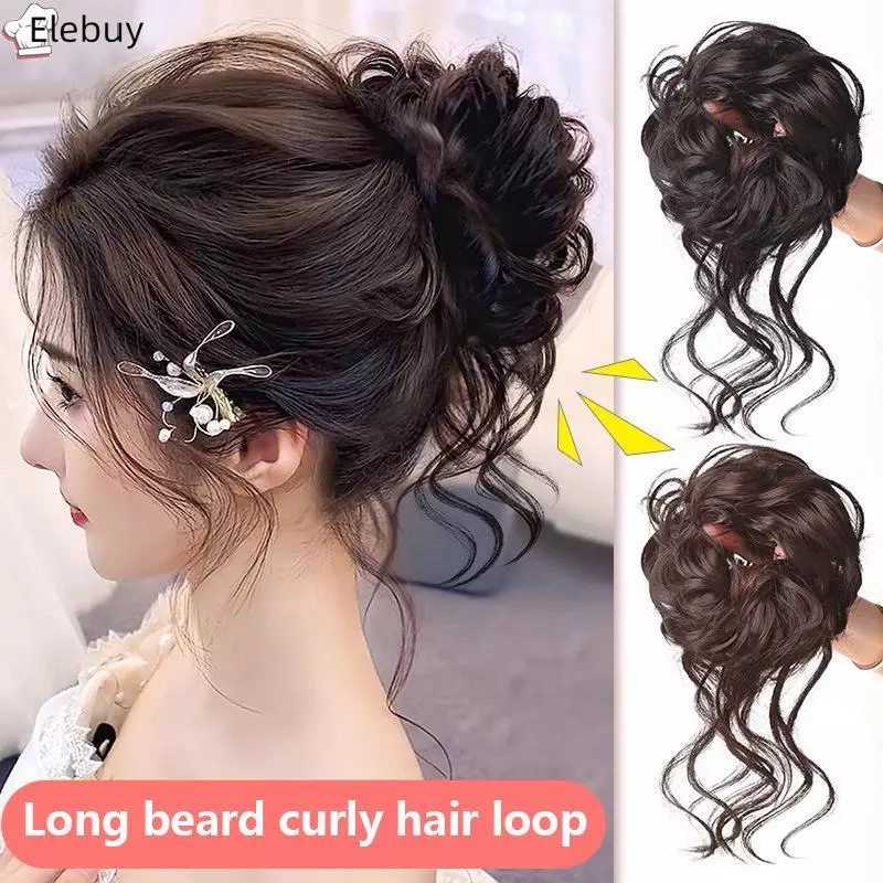 [Ele-T] Tổng Hợp Xoăn Bun Xộn Móng Vuốt Chignon Kẹp Tóc Co Giãn Scrunchies Tóc Donut Updo Miếng Tóc Dành Cho Nữ