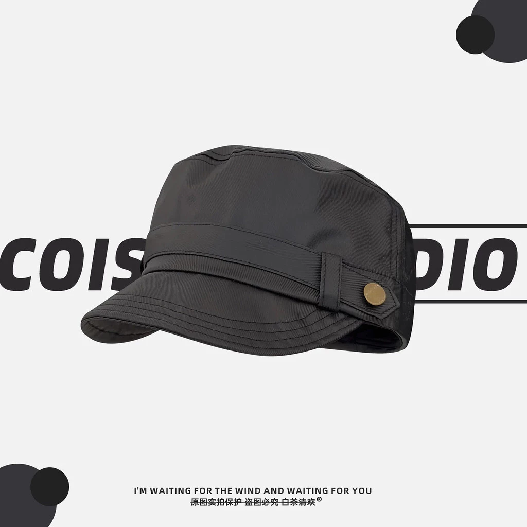 Phong Cách Anh Quốc Retro Flat-Top Đạt Đỉnh Mũ Phù Hợp Với Mặt Nhỏ Mũ Newsboy