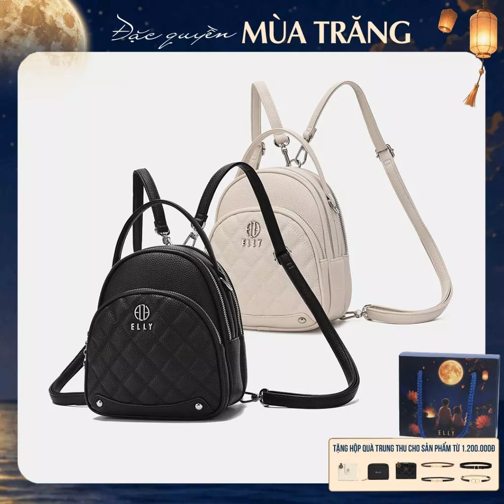[TẶNG QUÀ TRUNG THU 599K] Balo nữ ELLY EBH77 balo thời trang nữ da tổng hợp cao cấp đựng đồ cá nhân