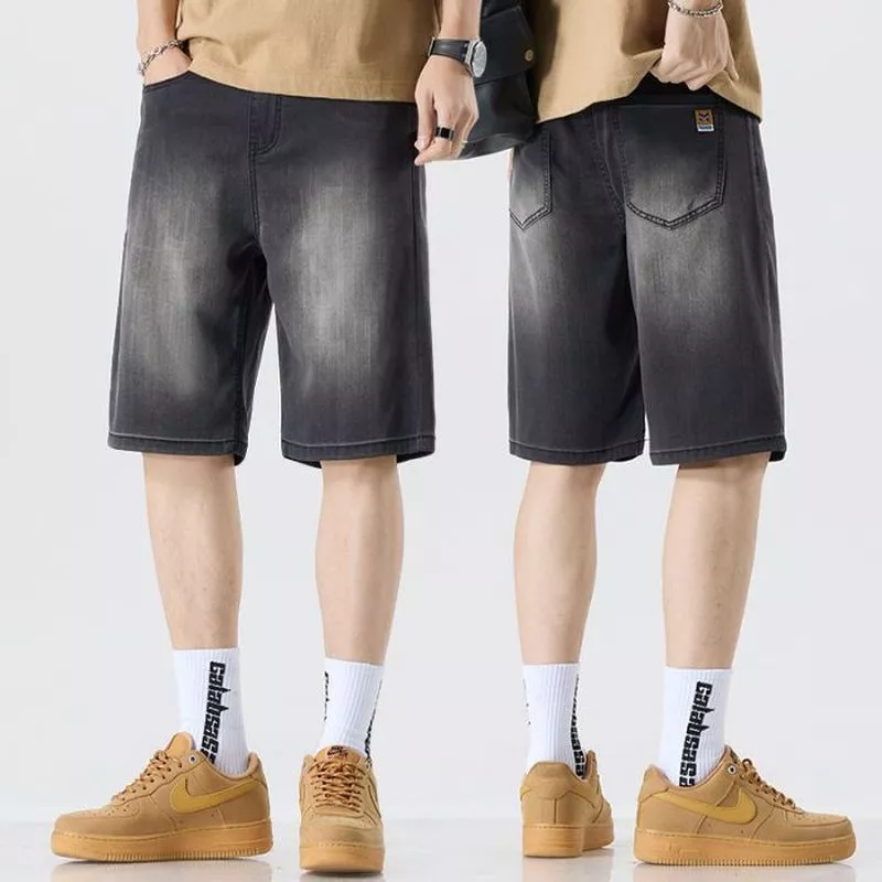 Denim Giữa Quần Nam 26 Mùa Hè Phong Cách Mới Thoáng Khí Quần Short Mỏng Rời Quần Thẳng Nam