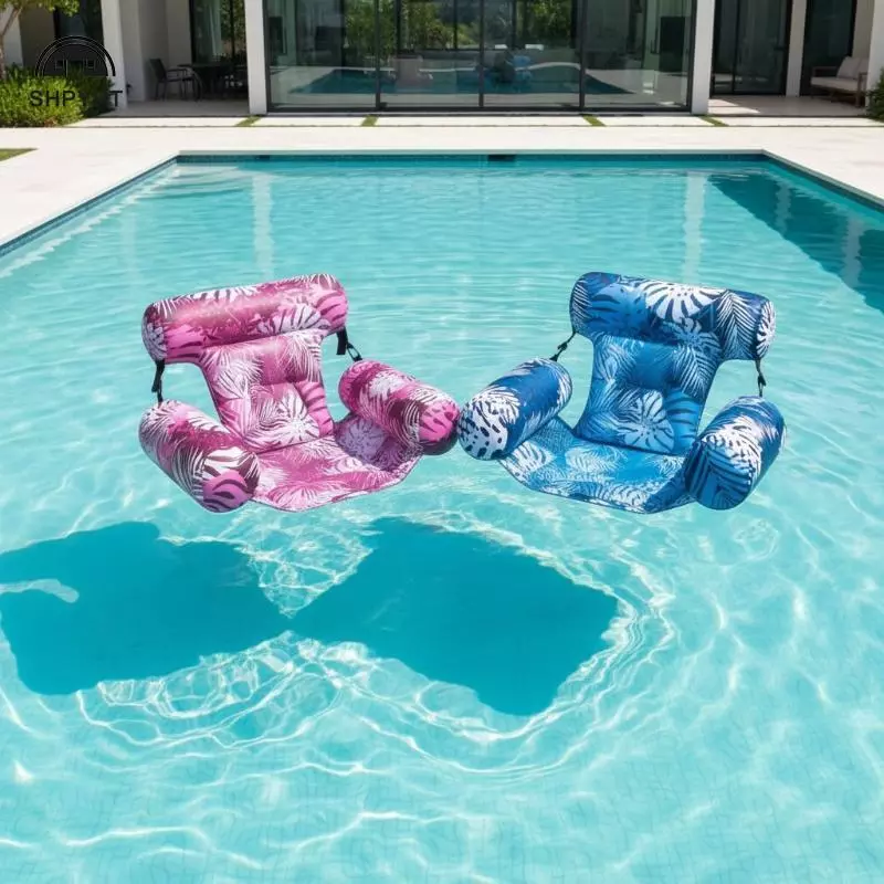 [SHPYHT] Lounger bể bơi bơm hơi hạng nặng sành điệu với mì nước thoải mái để thư giãn bên hồ bơi và tắm nắng mới