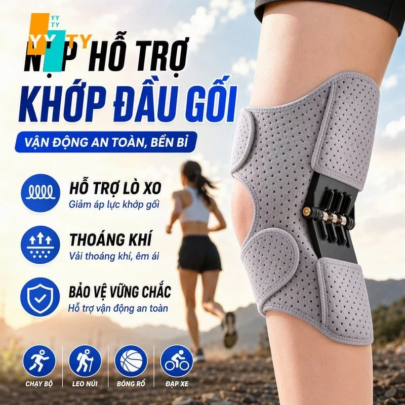 Nẹp Hỗ Trợ Khớp Đầu Gối Nẹp Khớp Gối Mới Chống Trượt Thoáng Khí Nẹp Khớp Gối Thể Thao
