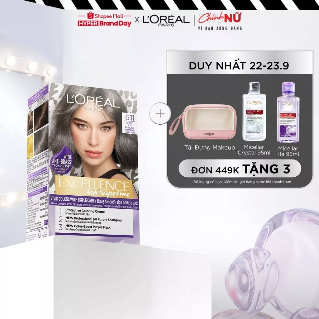 Kem nhuộm dưỡng tóc sâu màu thời trang L'Oreal Paris Excellence Fashion 172ml