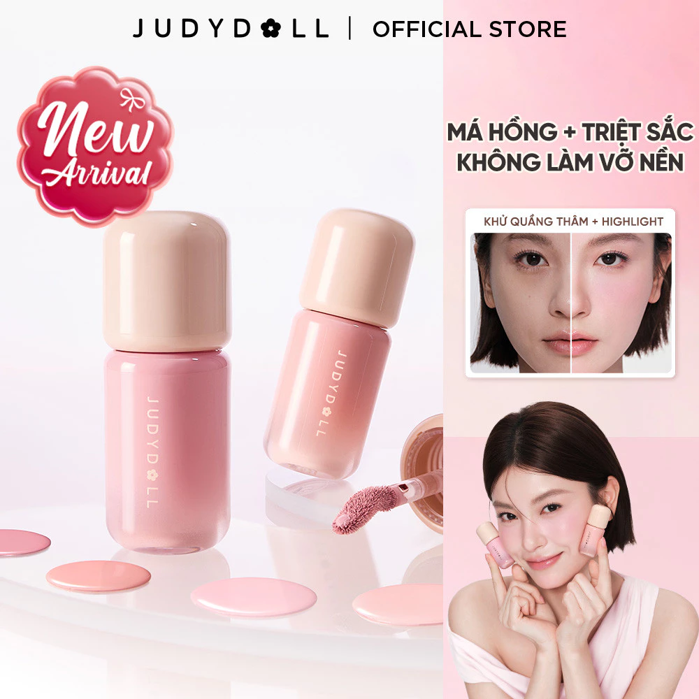 [MỚI] Má Hồng Kem JUDYDOLL Blush Lotion Bóng nhẹ Bắt sáng Triệt sắc Che quầng thâm 5g