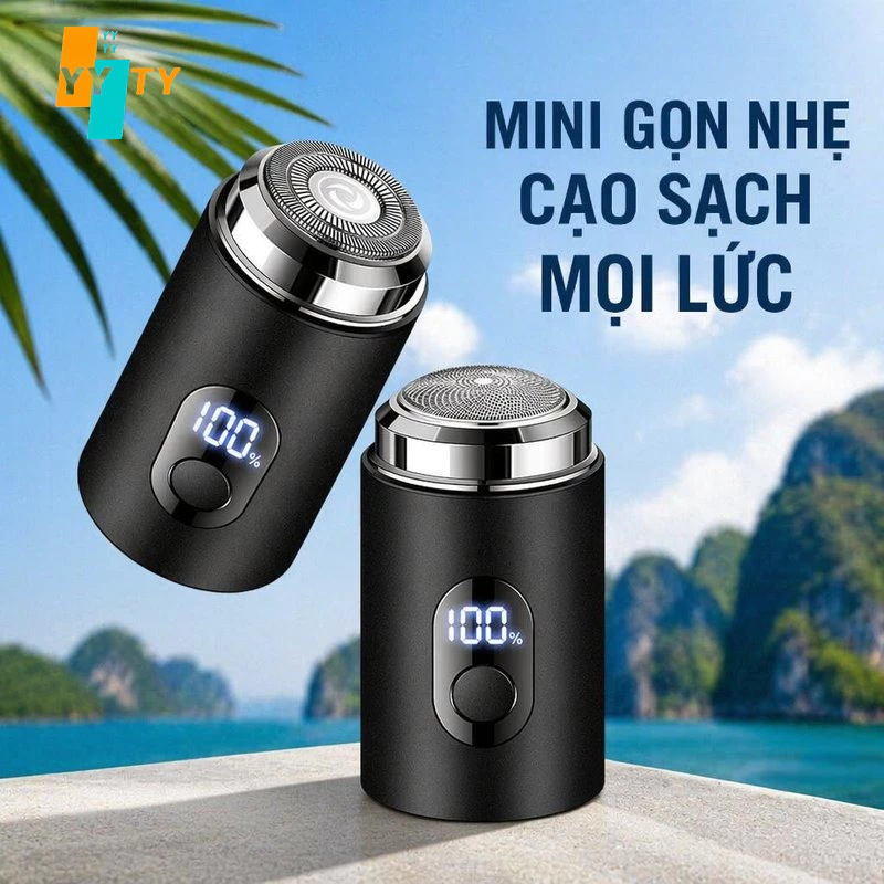 YYTY Máy Cạo Râu Mini Đa Năng,Màn hình led thông minh, chống thấm nước và di động,Lưỡi dao hợp kim chống gỉ