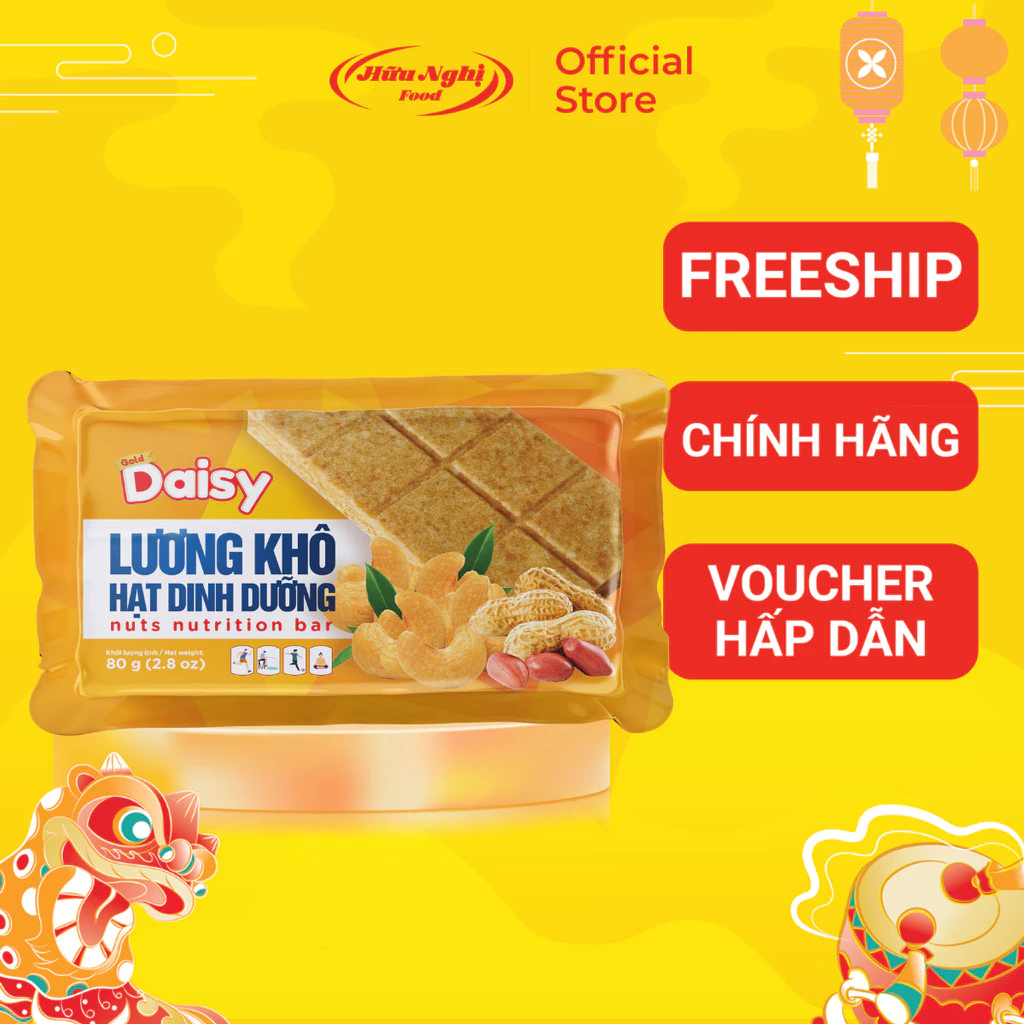Combo 10/ Combo 5 Gói Lương Khô Hạt Dinh Dưỡng Gold Daisy (80g/ 1 gói)