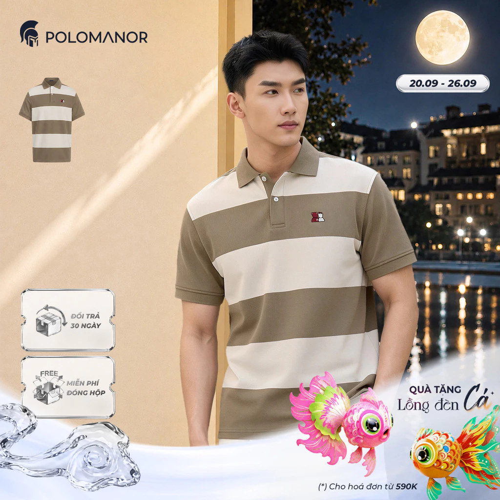 [NEW T9] Áo polo nam cao cấp DANZI, vải cá sấu Cotton Interlock, thanh lịch - POLOMANOR