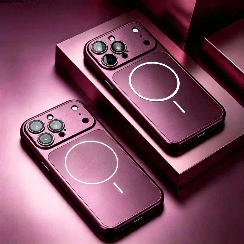 Ốp Điện Thoại Dark Cherry Matte Cho IPhone 18 Pro Max 17 16 15 14 13 Pro Max…