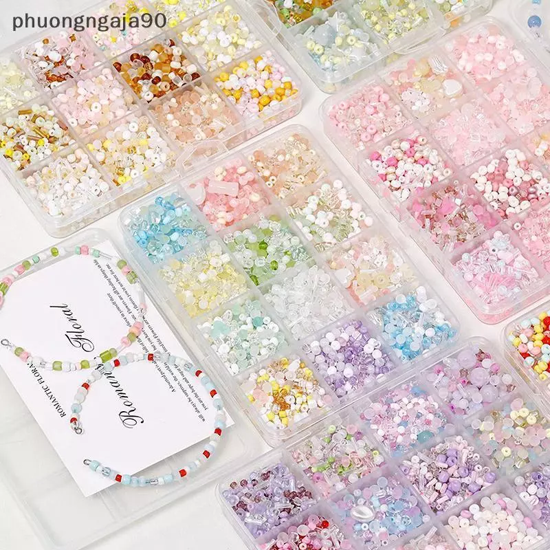 Mùa Hè Ice Cream Soda màu Glass Rice Beads đối với DIY Vòng đeo tay vòng cổ trang sức làm