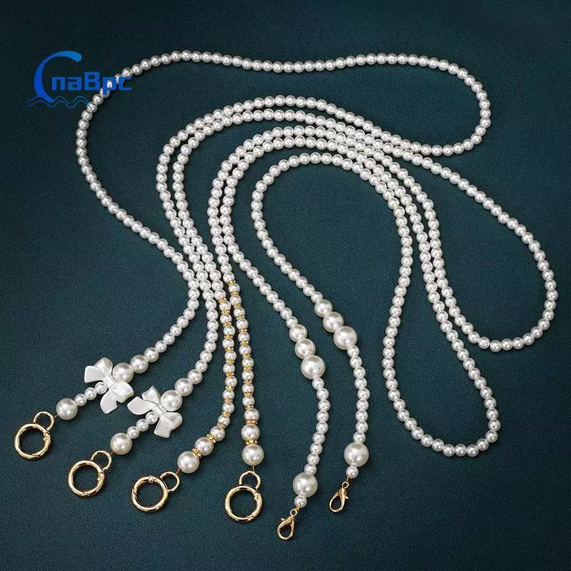 < CnaBpc > Ví 100-120cm Dễ Thương Dây Đeo Ngọc Trai Đính Hạt Dây Xích Túi Thay Thế Dây Xích Ngọc Trai Túi DIY Phụ Kiện Túi Xách Mới