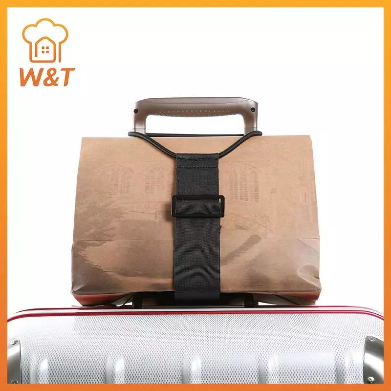 [W & T] Dây đeo hành lý có thể điều chỉnh đàn hồi nhiều màu Dây đeo hành lý Dây đai Bungee Hành lý Thắt lưng Vali An ninh du lịch Dây đeo mới