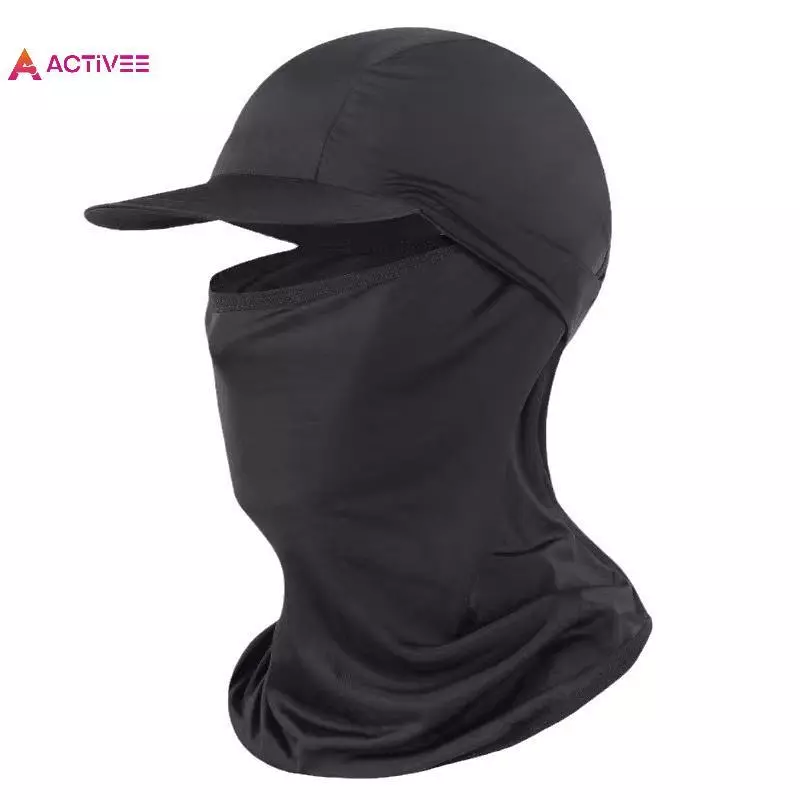 < Activee > Mũ che mặt chống nắng Mũ chống tia cực tím Mũ lụa băng dành cho nam nữ Đi xe đạp leo núi chạy bộ Mũ trùm đầu đẹp