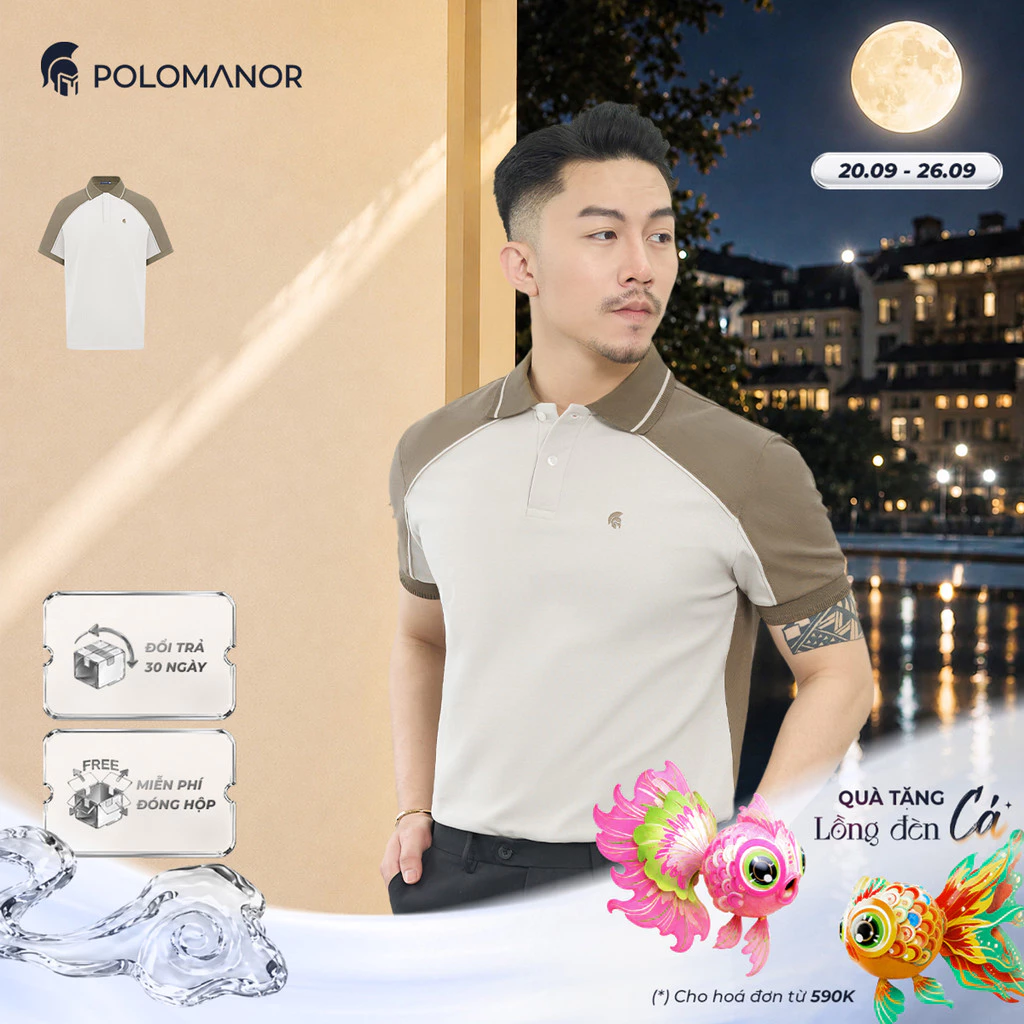 [DEAL SIZE XXL] Áo polo nam cao cấp FENNIK, BST 2025, chất liệu mới CVC Diamond, thanh lịch sang trọng - POLOMANOR