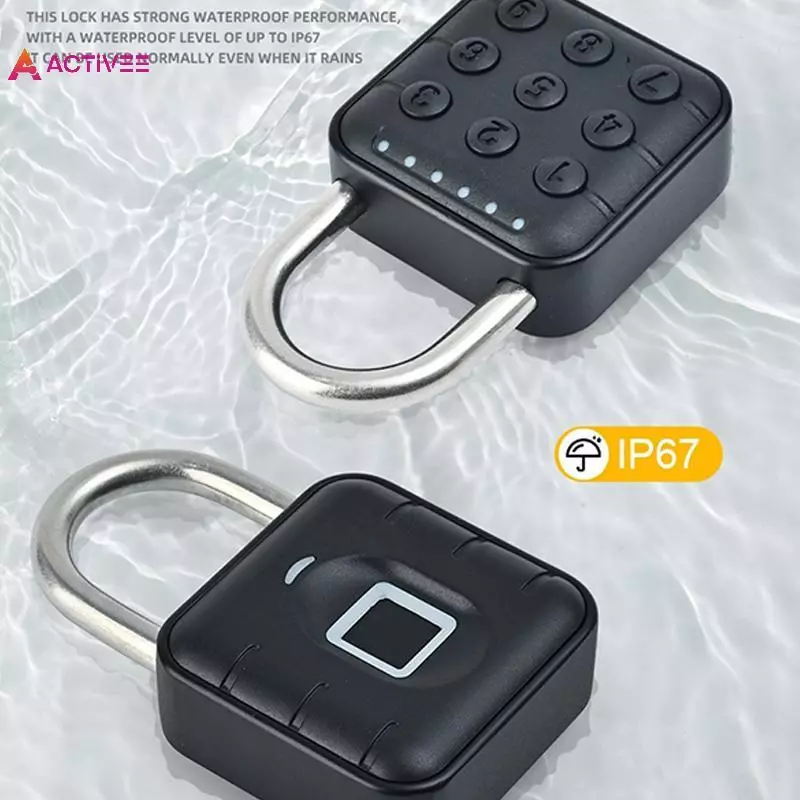 < Activee > Vân tay sinh trắc học thông minh Cửa thông minh Lo Keyless Qui Unlo Chống trộm Padlo IP67 Chống nước An ninh du lịch tại nhà Đẹp