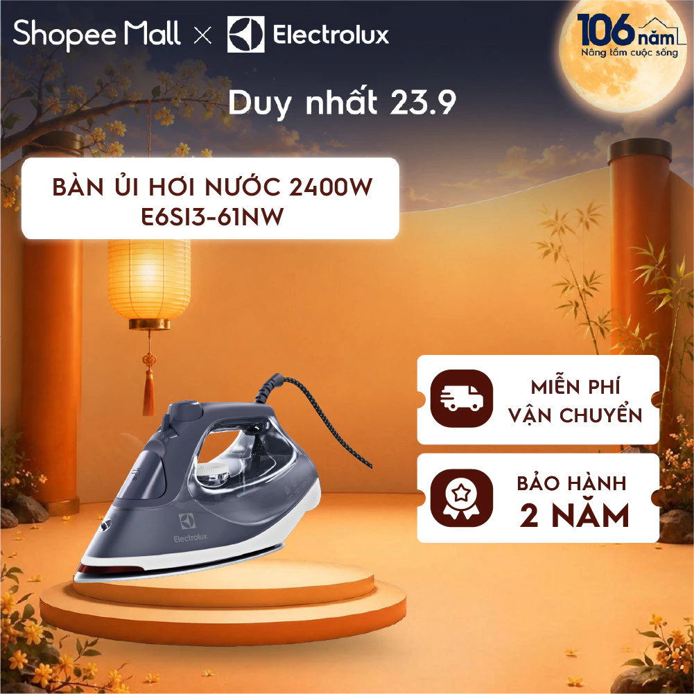 Bàn ủi hơi nước cầm tay Electrolux UltimateCare 500 2400W E6SI3-61NW - BH 24 tháng, ủi nhanh, mặt đế chống trầy xước