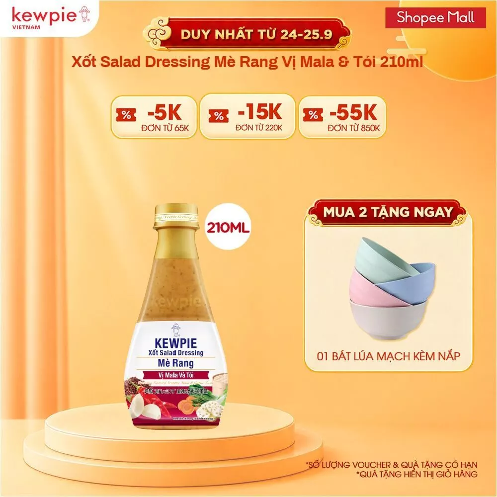 Xốt Salad Dressing Mè Rang Vị Mala & Tỏi 210ml