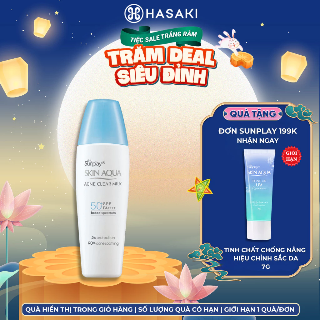 [DAILY] Sữa Chống Nắng Sunplay Dưỡng Da Ngăn Ngừa Mụn SPF50+ PA++++ 25g Hasaki