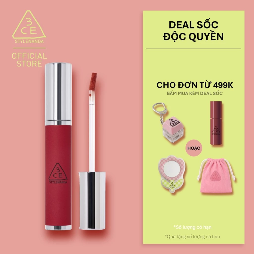 Son kem bùn mịn lì 3CE Hazy Lip Clay