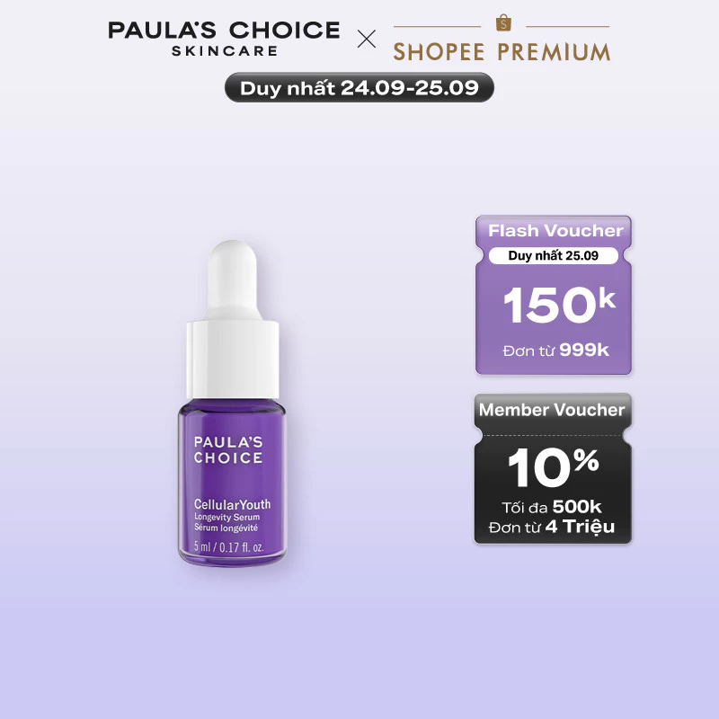 Tinh chất khởi sinh Paula’s Choice NAD+ CellularYouth Longevity Serum 5ml 2252